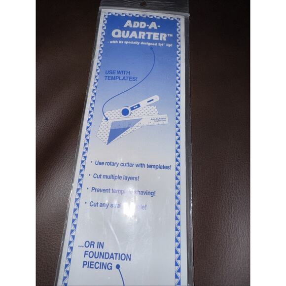 CM Designs 12CMD Add-A-Quarter Ruler 12 Inch Yellow Plastic In Original Package - Picture 5 of 6